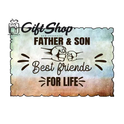 Father and sun best friends for life, magnet frigider mgs057